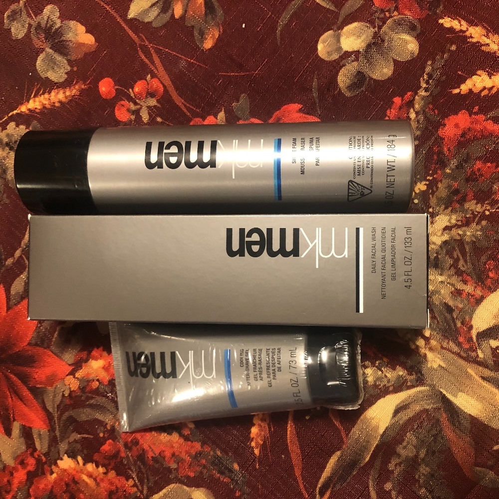MKMen Shaving Cream, Facial Wash, AfterShave Gel